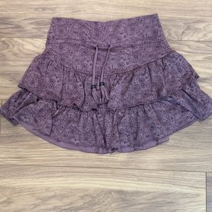 Nomads Hempwear Bamboo Organic Cotton Tiered Mini Skirt